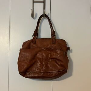 Classic Brown Leather Hobo Handbag